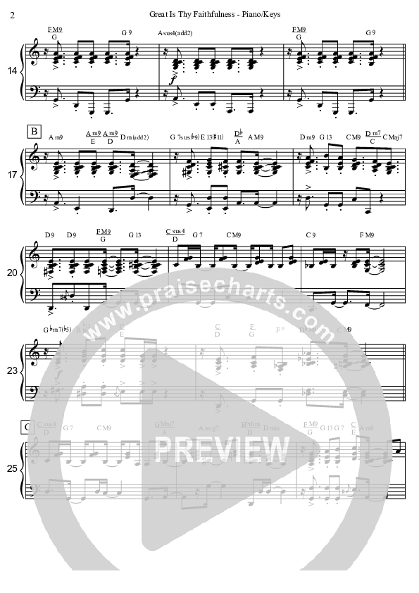Great Is Thy Faithfulness (Instrumental) Piano Sheet (David Arivett)