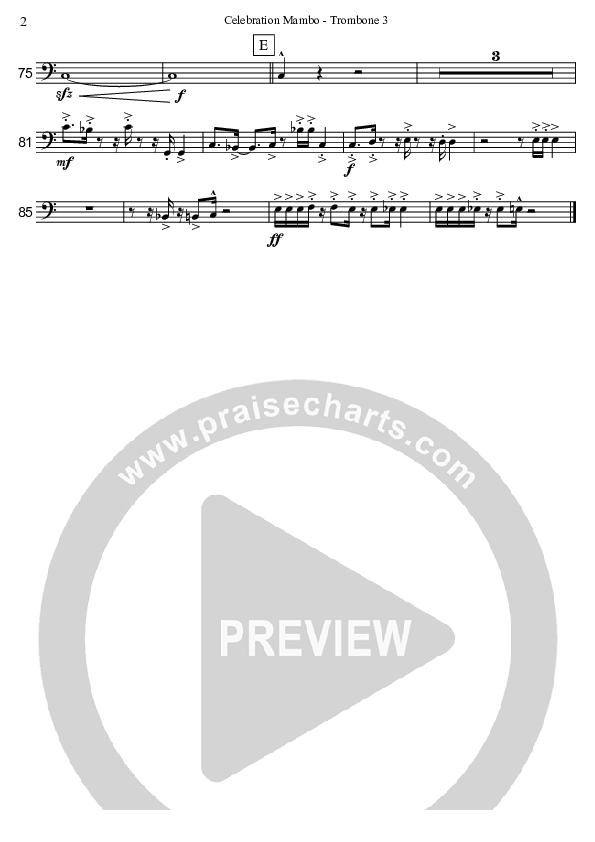 Celebration Mambo (Instrumental) Trombone 3 (David Arivett)