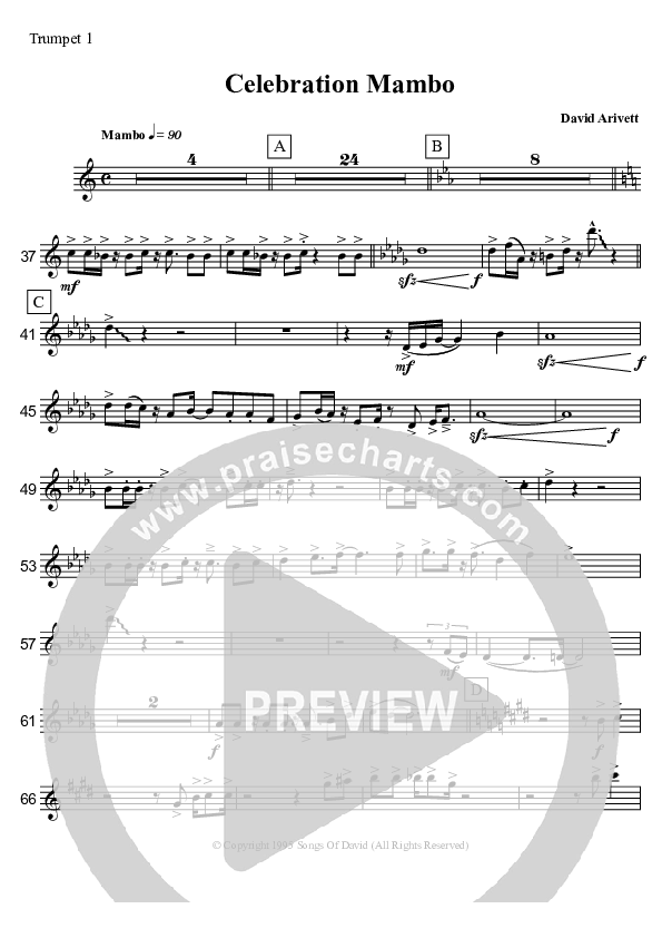 Celebration Mambo (Instrumental) Trumpet 1 (David Arivett)