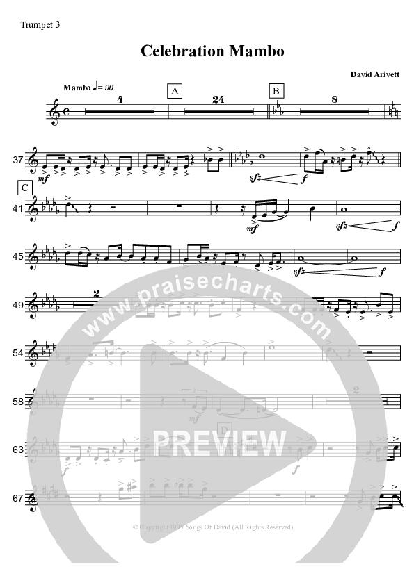 Celebration Mambo (Instrumental) Trumpet 3 (David Arivett)