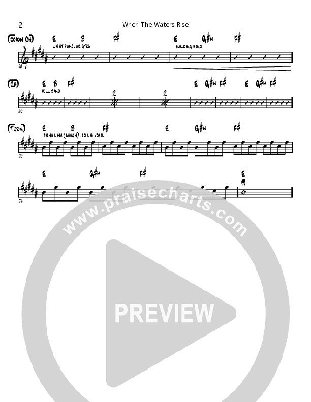 When The Waters Rise Rhythm Chart (Chinua Hawk / North Point Worship)
