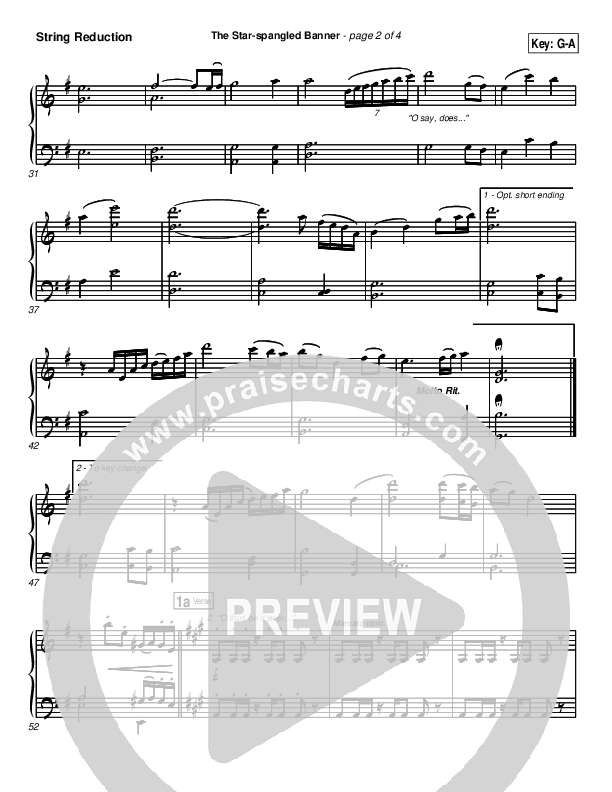 The Star-Spangled Banner Synth Strings (PraiseCharts Band / Arr. Daniel Galbraith)