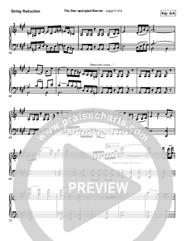 The Star-Spangled Banner Synth Strings (PraiseCharts Band / Arr. Daniel Galbraith)