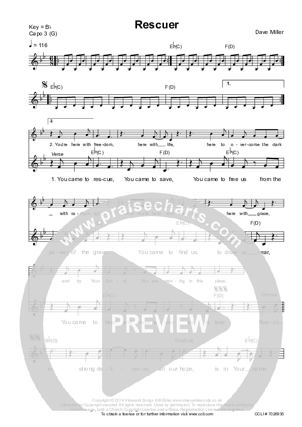 Rescuer Lead Sheet (Vineyard UK)