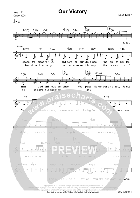 Our Victory Lead Sheet (Vineyard UK)