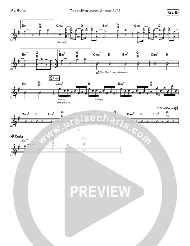 This Is Living  Acoustic Guitar (Hillsong Young & Free)