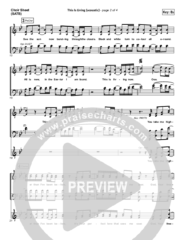 This Is Living  Choir Sheet (SATB) (Hillsong Young & Free)