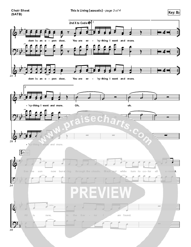 This Is Living  Choir Sheet (SATB) (Hillsong Young & Free)