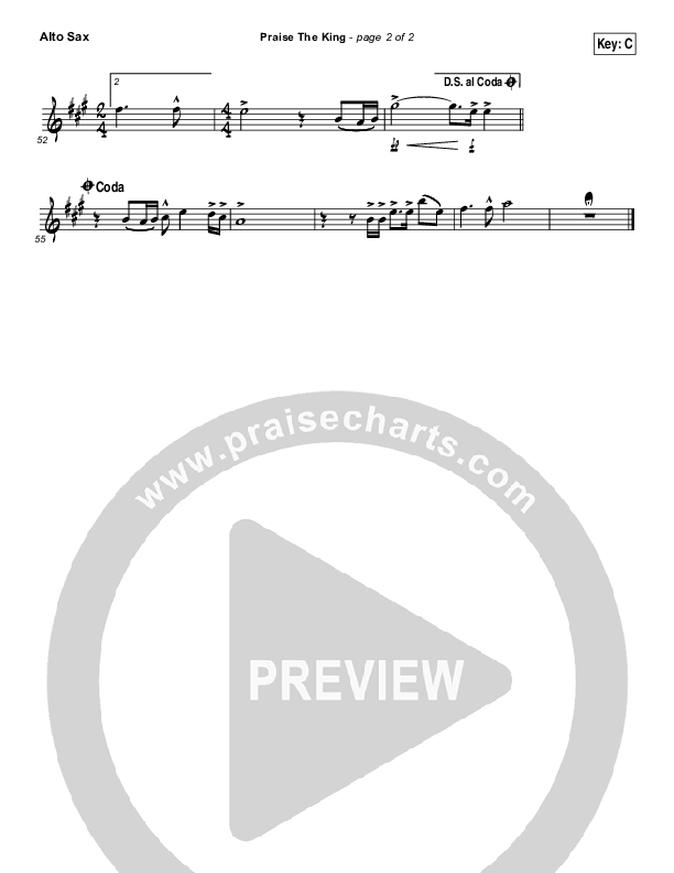 Praise The King Alto Sax (Corey Voss)