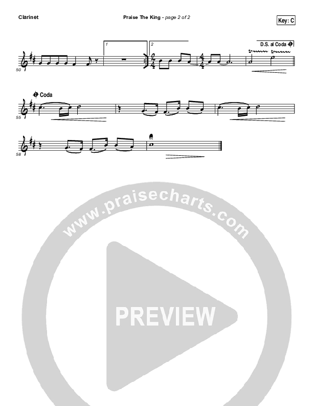 Praise The King Clarinet (Corey Voss)