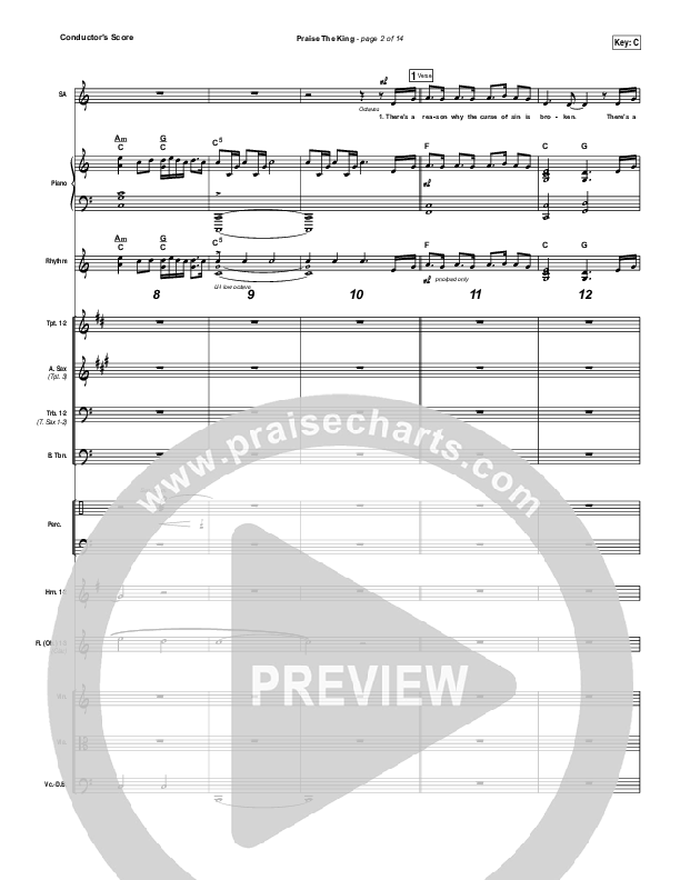Praise The King Conductor's Score (Corey Voss)