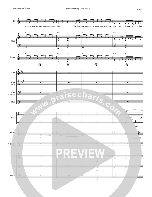 Praise The King Conductor's Score (Corey Voss)