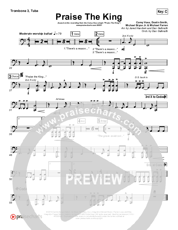 Praise The King Trombone 3/Tuba (Corey Voss)