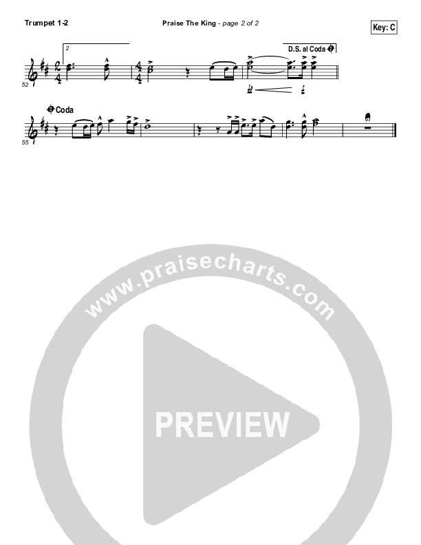 Praise The King Trumpet 1,2 (Corey Voss)