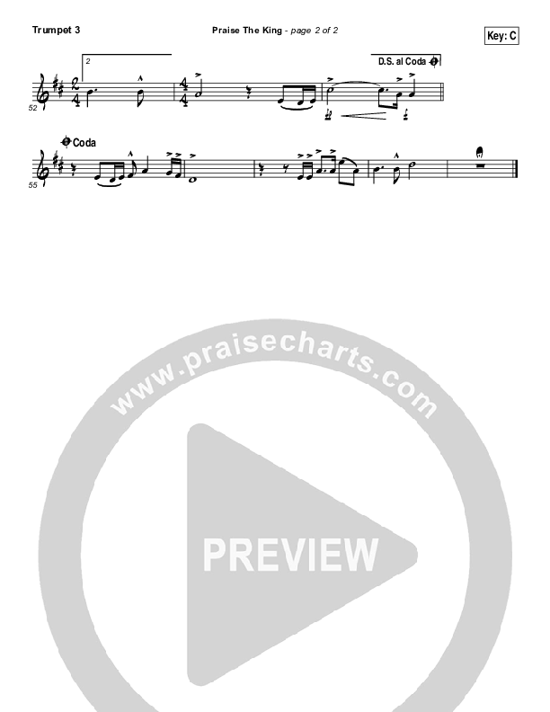 Praise The King Trumpet 3 (Corey Voss)