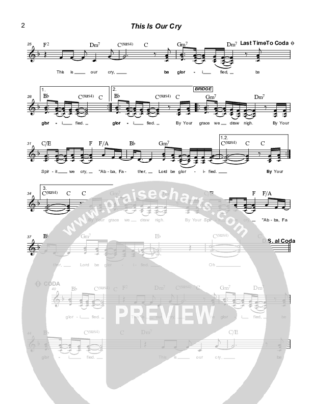 This Is Our Cry Lead Sheet (Third Culture Worship)