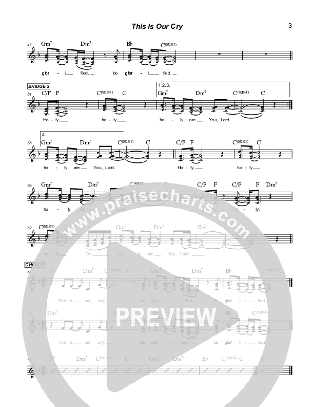 This Is Our Cry Lead Sheet (Third Culture Worship)