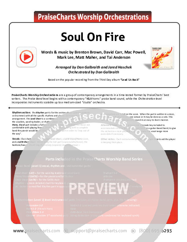 Soul On Fire Cover Sheet (Third Day)