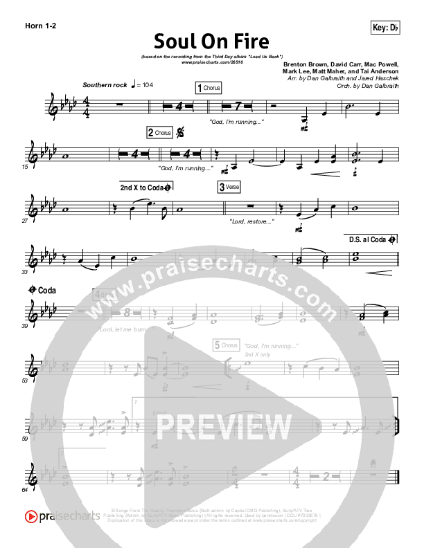 Soul On Fire Brass Pack (Third Day)