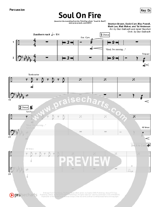 Soul On Fire Percussion (Third Day)