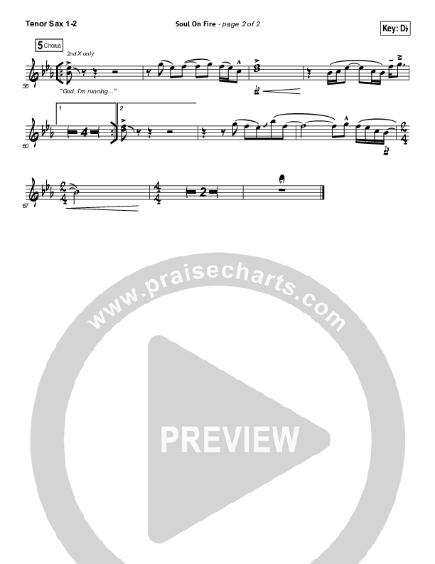 Soul On Fire Tenor Sax 1/2 (Third Day)