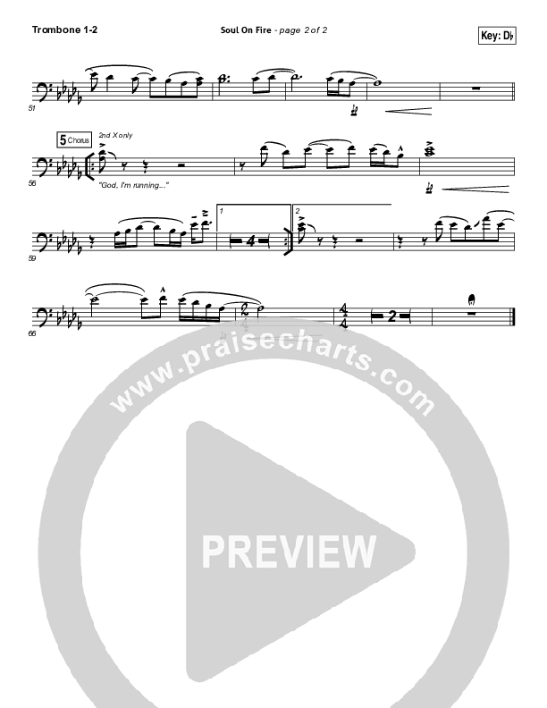 Soul On Fire Trombone 1/2 (Third Day)