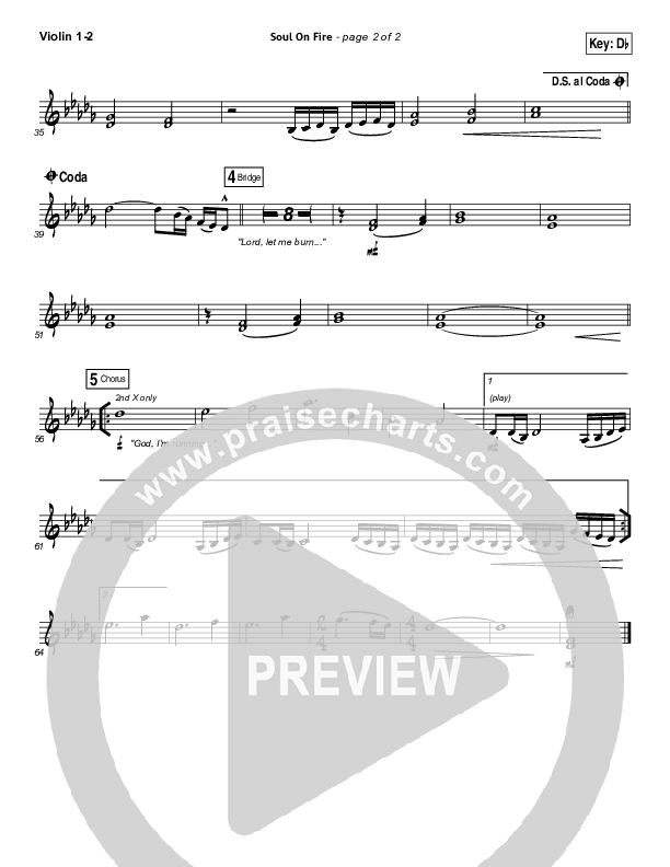 Soul On Fire Violin 1/2 (Third Day)