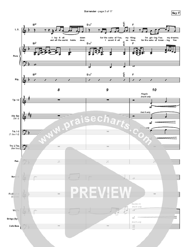 Surrender Conductor's Score (Lincoln Brewster)