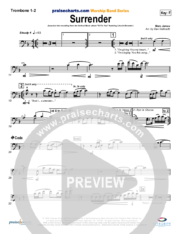 Surrender Trombone 1/2 (Lincoln Brewster)