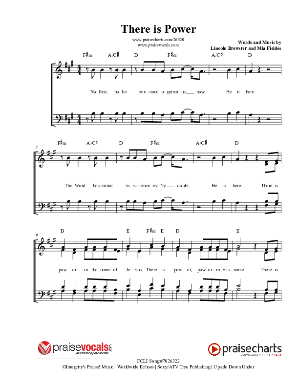 There Is Power Lead & Piano (PraiseVocals)
