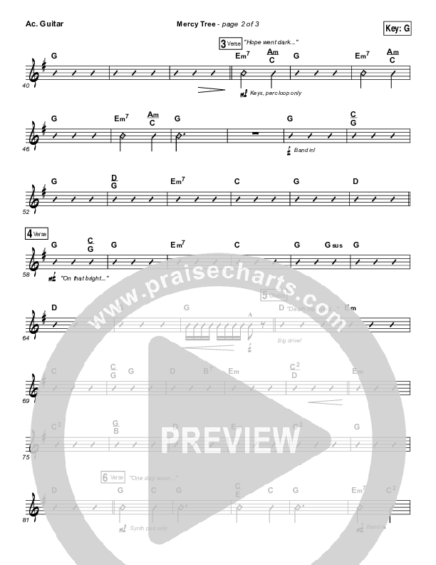 Mercy Tree Acoustic Guitar (Anthony Evans)