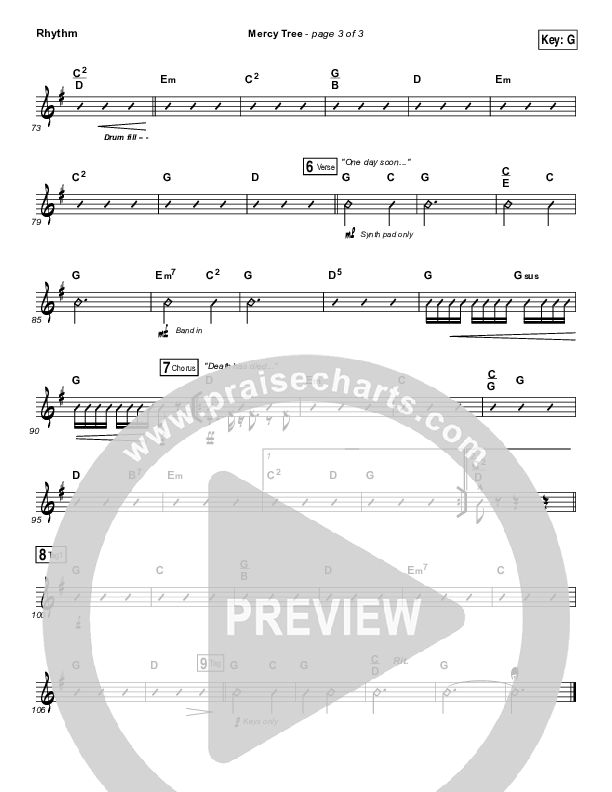 Mercy Tree Rhythm Chart (Anthony Evans)