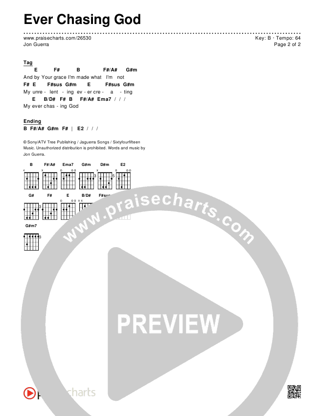 Ever Chasing God Chords & Lyrics (Jon Guerra)