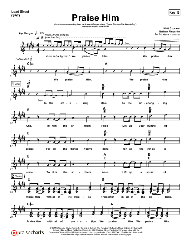 Praise Him Lead (SAT) (Aaron Gillespie)