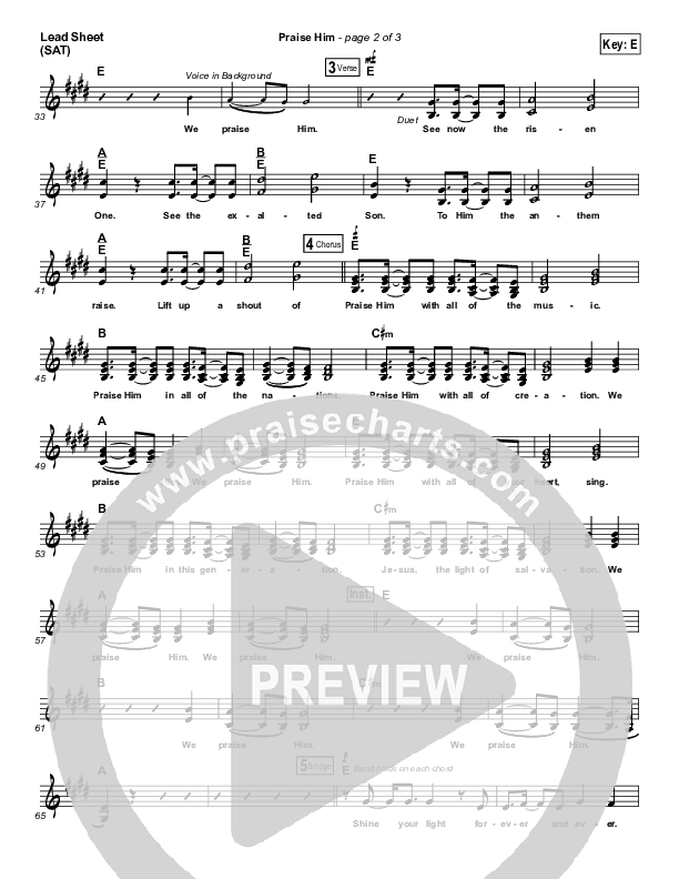 Praise Him Lead (SAT) (Aaron Gillespie)