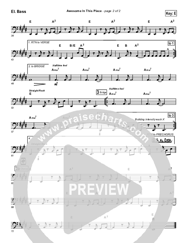 Awesome in this Place Bass Guitar (Hillsong Worship)