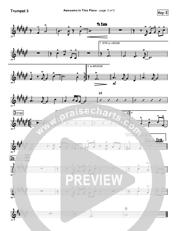 Awesome in this Place Trumpet 3 (Hillsong Worship)