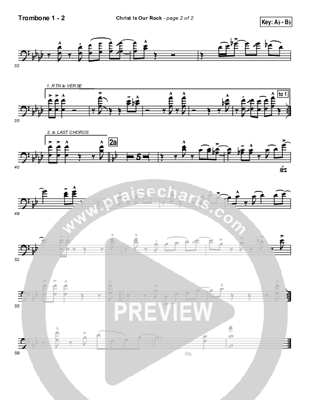 Christ Is Our Rock Trombone 1/2 (Brad Henderson)