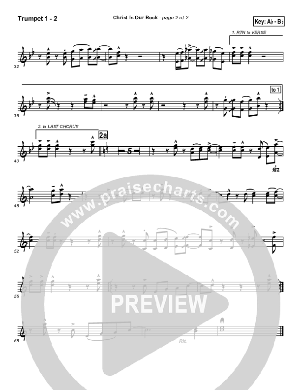 Christ Is Our Rock Trumpet 1,2 (Brad Henderson)