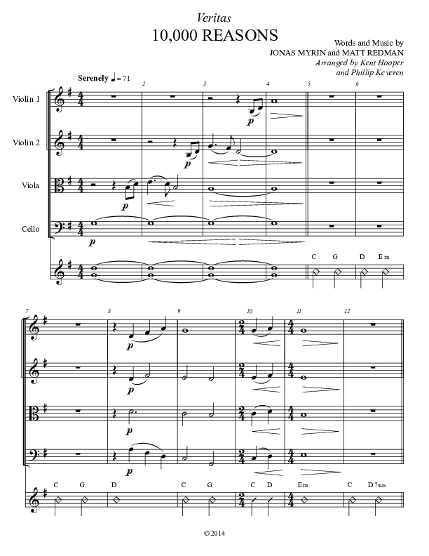 10,000 Reasons (Bless The Lord) Strings (Veritas)