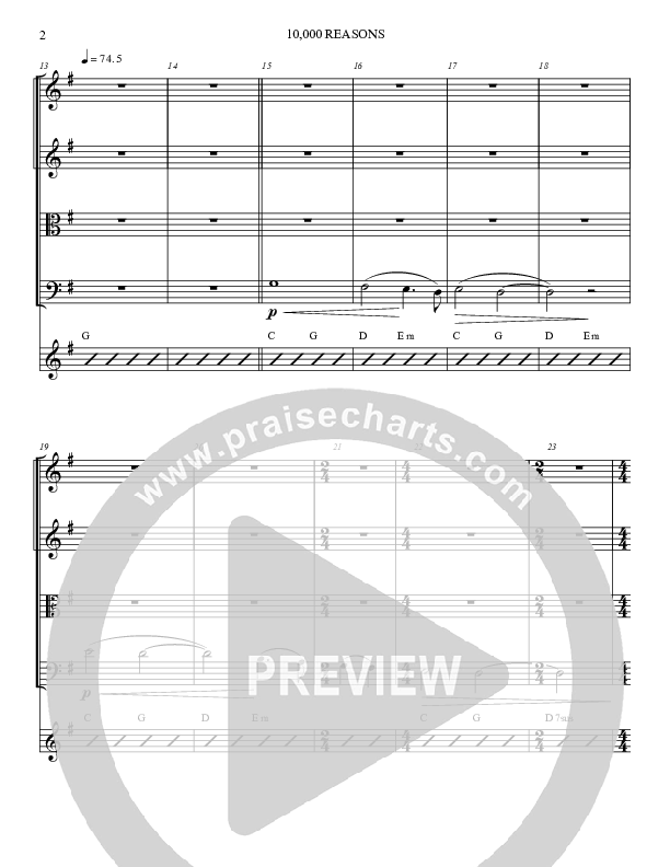 10,000 Reasons (Bless The Lord) Strings (Veritas)