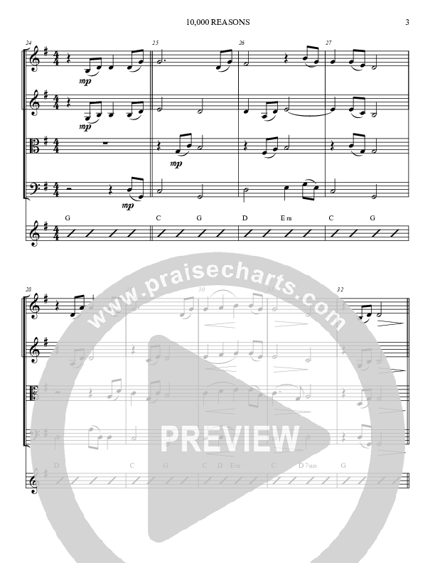 10,000 Reasons (Bless The Lord) Strings (Veritas)