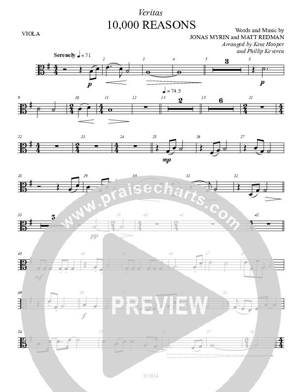 10,000 Reasons (Bless The Lord) Viola (Veritas)