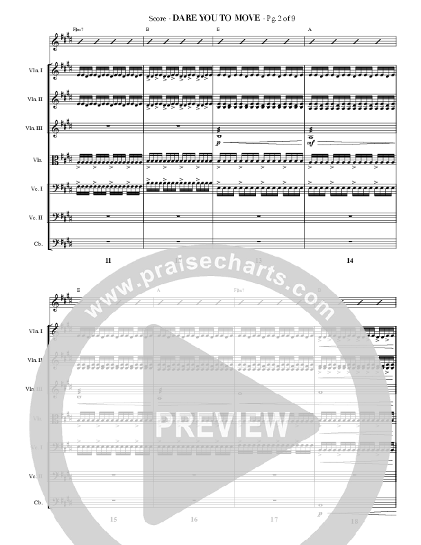 I Dare You To Move Conductor's Score (Veritas)