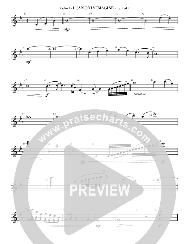 I Can Only Imagine Violin 1 (Veritas)