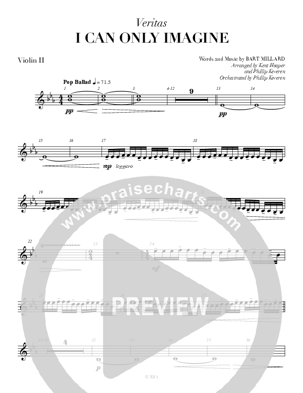 I Can Only Imagine Violin 2 (Veritas)