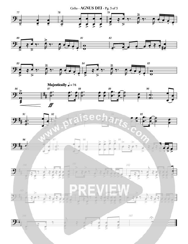 Agnus Dei (with A Mighty Fortress and All Hall The Power Of Jesus Name) Cello (Veritas)