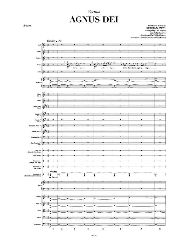 Agnus Dei (with A Mighty Fortress and All Hall The Power Of Jesus Name) Conductor's Score (Veritas)