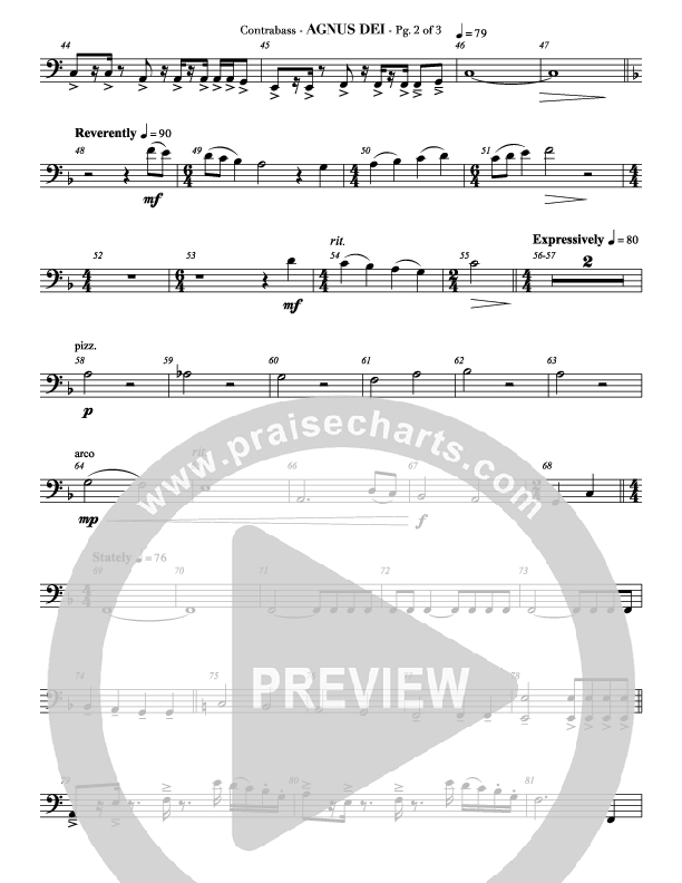 Agnus Dei (with A Mighty Fortress and All Hall The Power Of Jesus Name) Contrabass (Veritas)