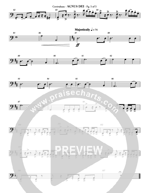 Agnus Dei (with A Mighty Fortress and All Hall The Power Of Jesus Name) Contrabass (Veritas)